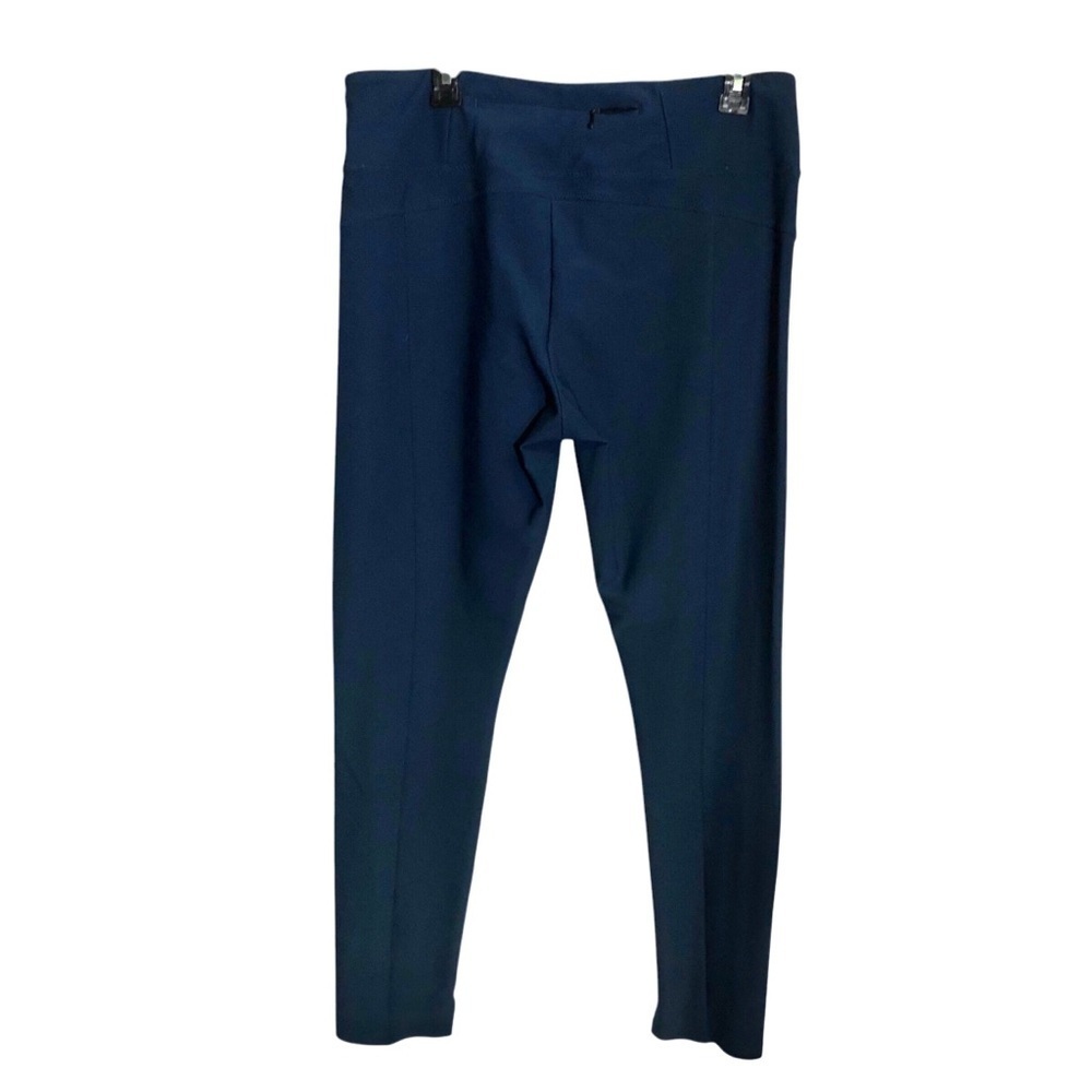 Athleta Pull On Pants Stellar Tight Navy Blue Pockets Athletic Travel Workout L - Picture 4 of 10